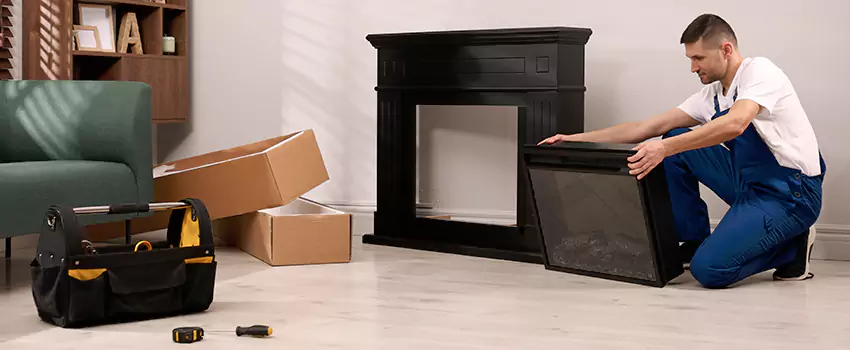 Old Rusted Metal Fireplace Repair And Replacement in Lewiston, ME